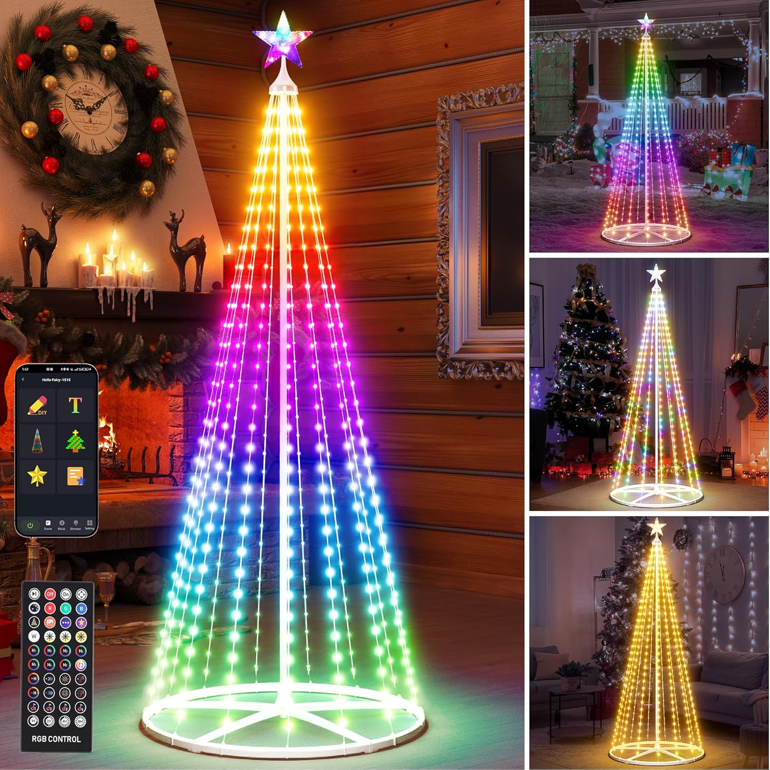 Smart LED Christmas Tree – Bright Lights & Music Sync!