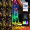 Toodour Christmas Decorations Lights, 10ft Smart RGB Christmas Decorative Lights with Santa Claus, Bluetooth & App Controlled Ladder Lights