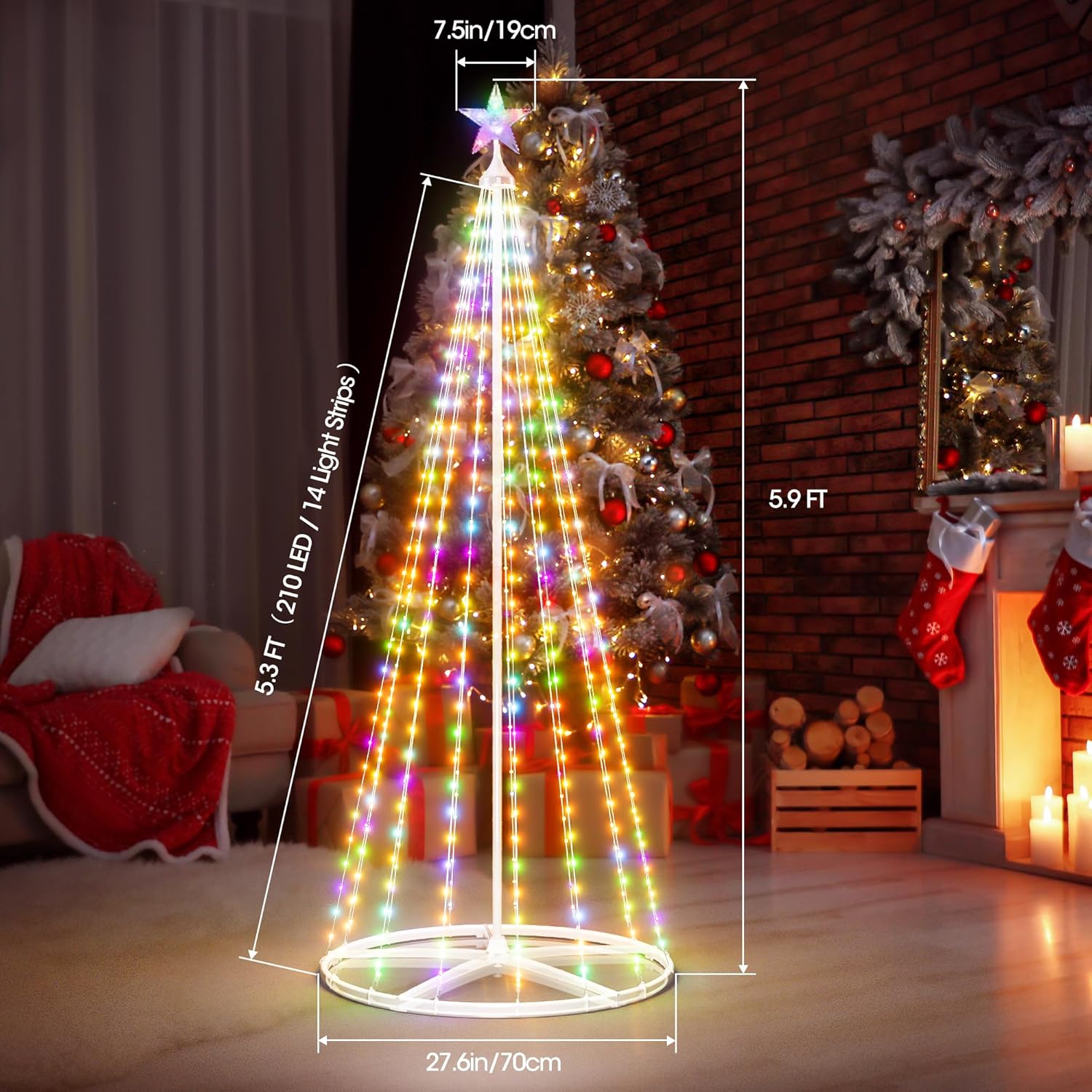 Smart LED Christmas Tree – Bright Lights & Music Sync!